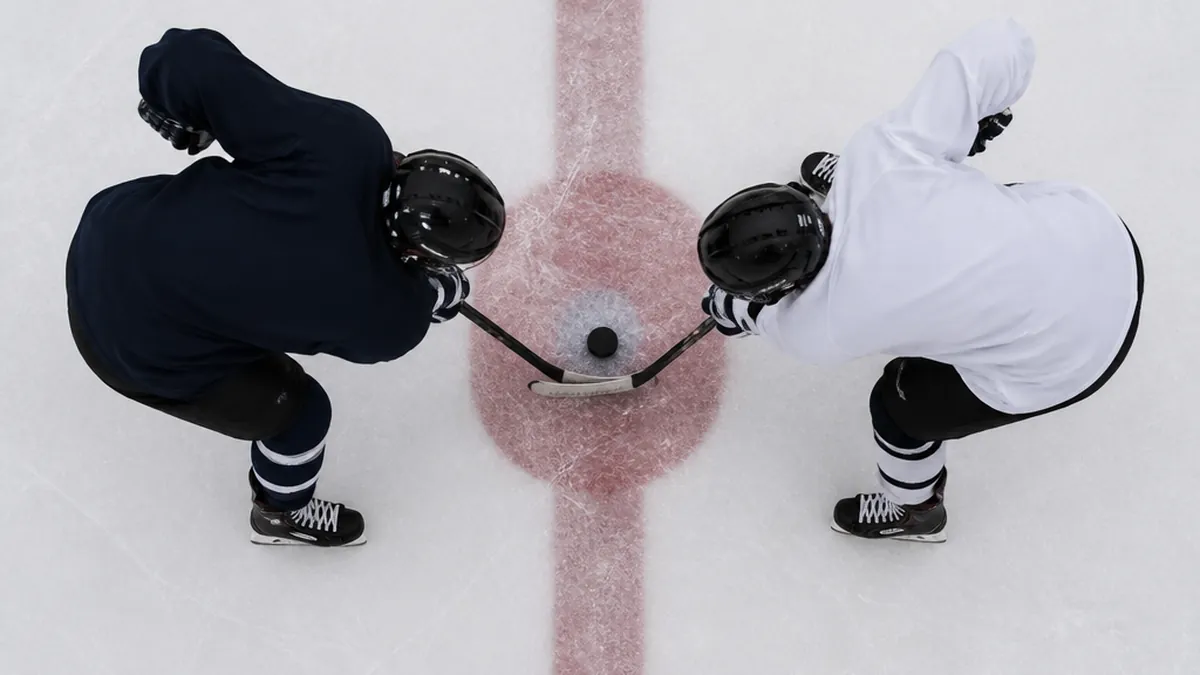 Tekning mellan två spelare i en SHL-match